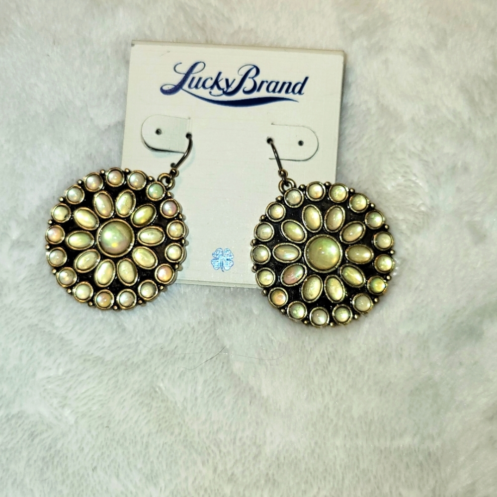 Lucky Brand MOP Round Earrings